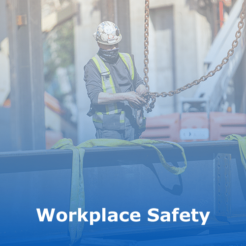 image of workman with blue overlay