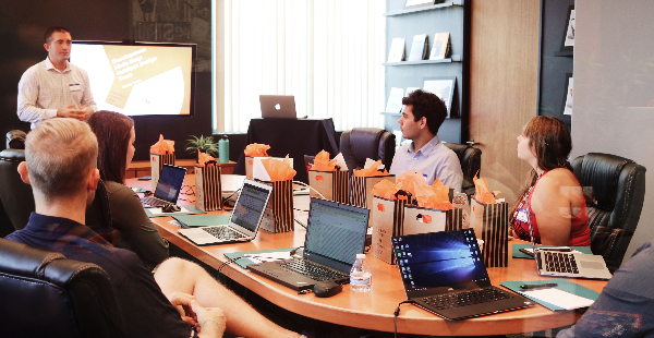 instructor training a class